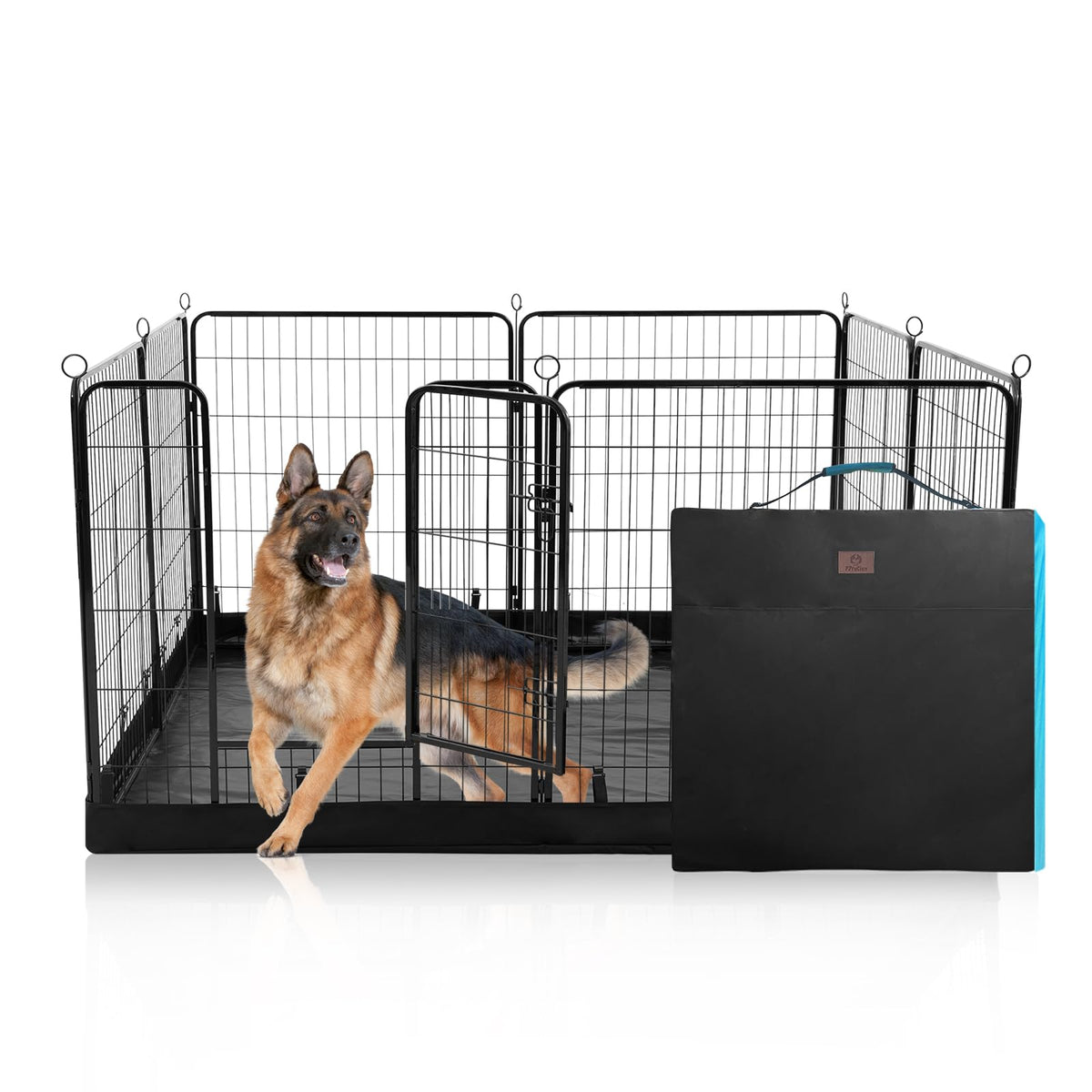 PJYuCien juego de corral para perros con 8 paneles, espacio seguro para cachorros.