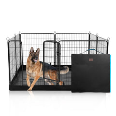 PJYuCien juego de corral para perros con 8 paneles, espacio seguro para cachorros.