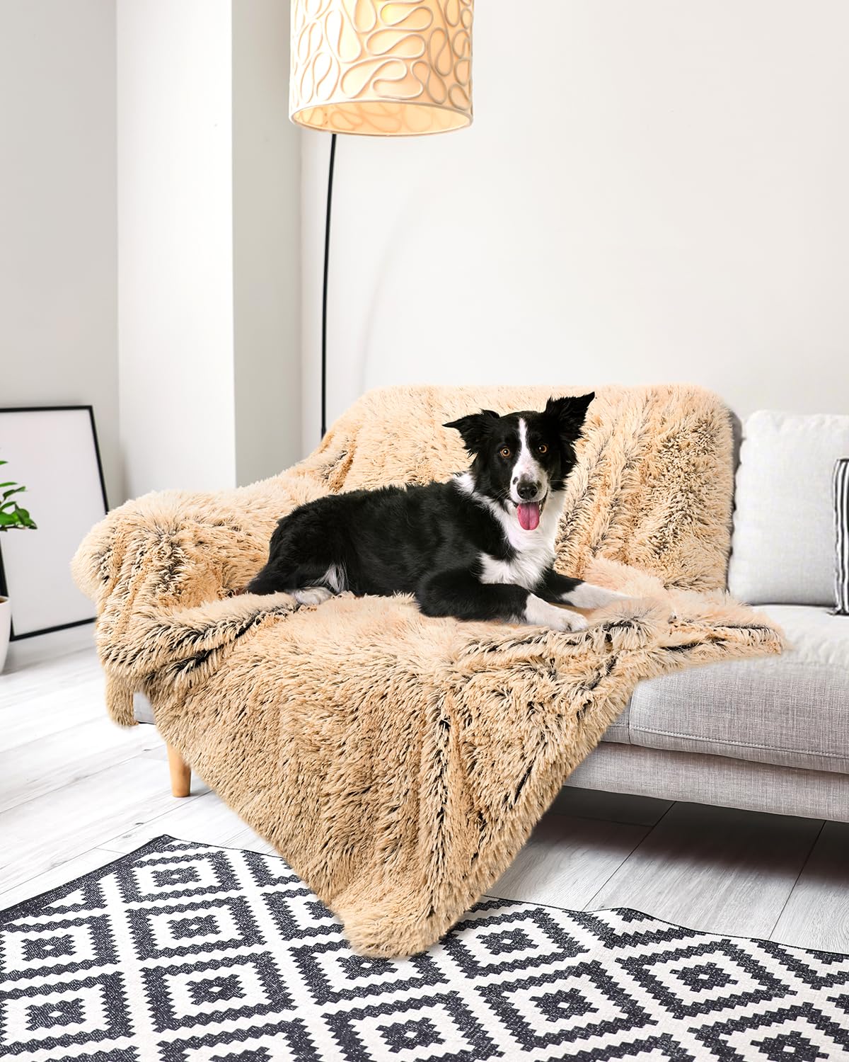 Manta para perro grande de PJYuCien, tamaño 60x50, suave y cálida para dormir.