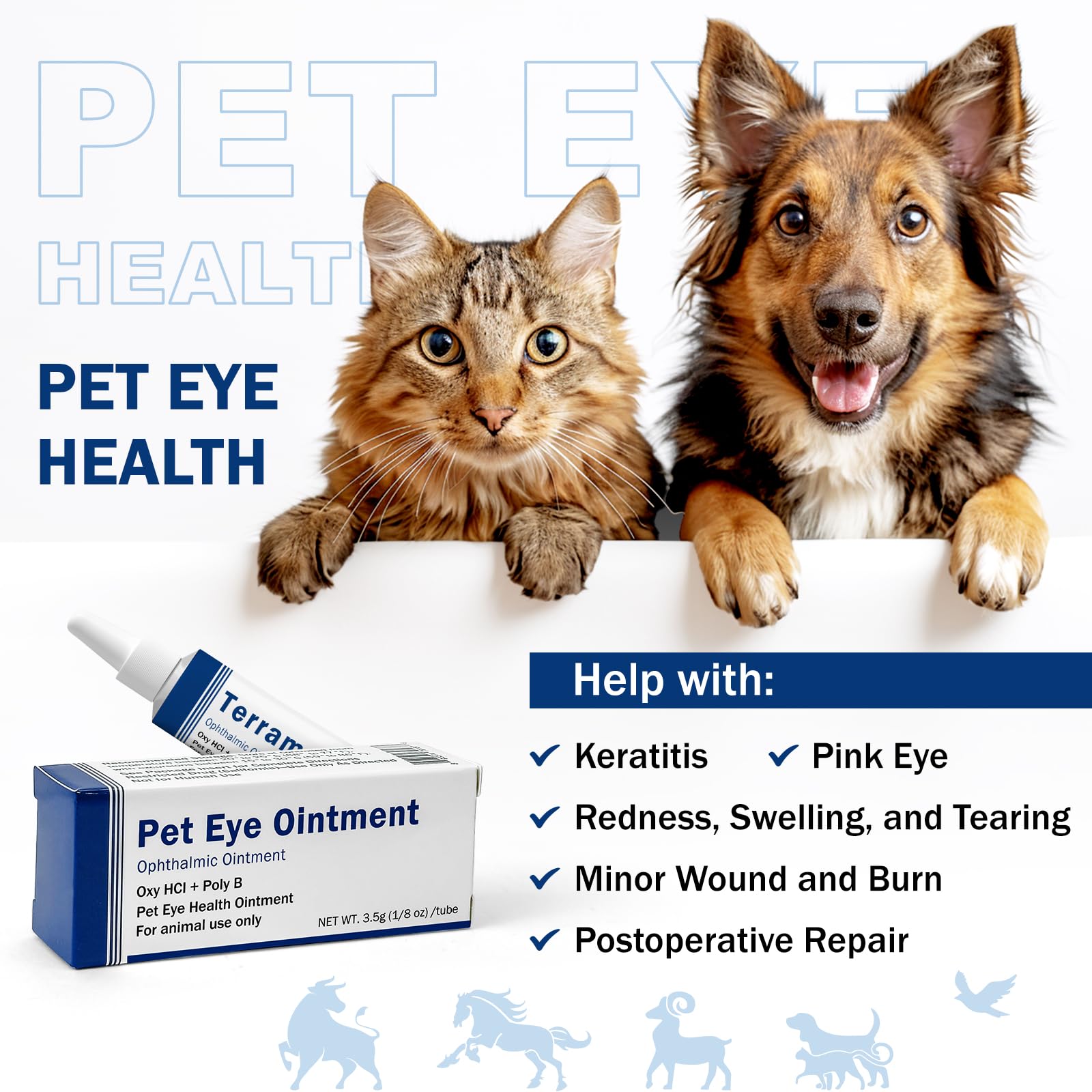 PKperekond aplicación en ojos de mascotas para confort diario