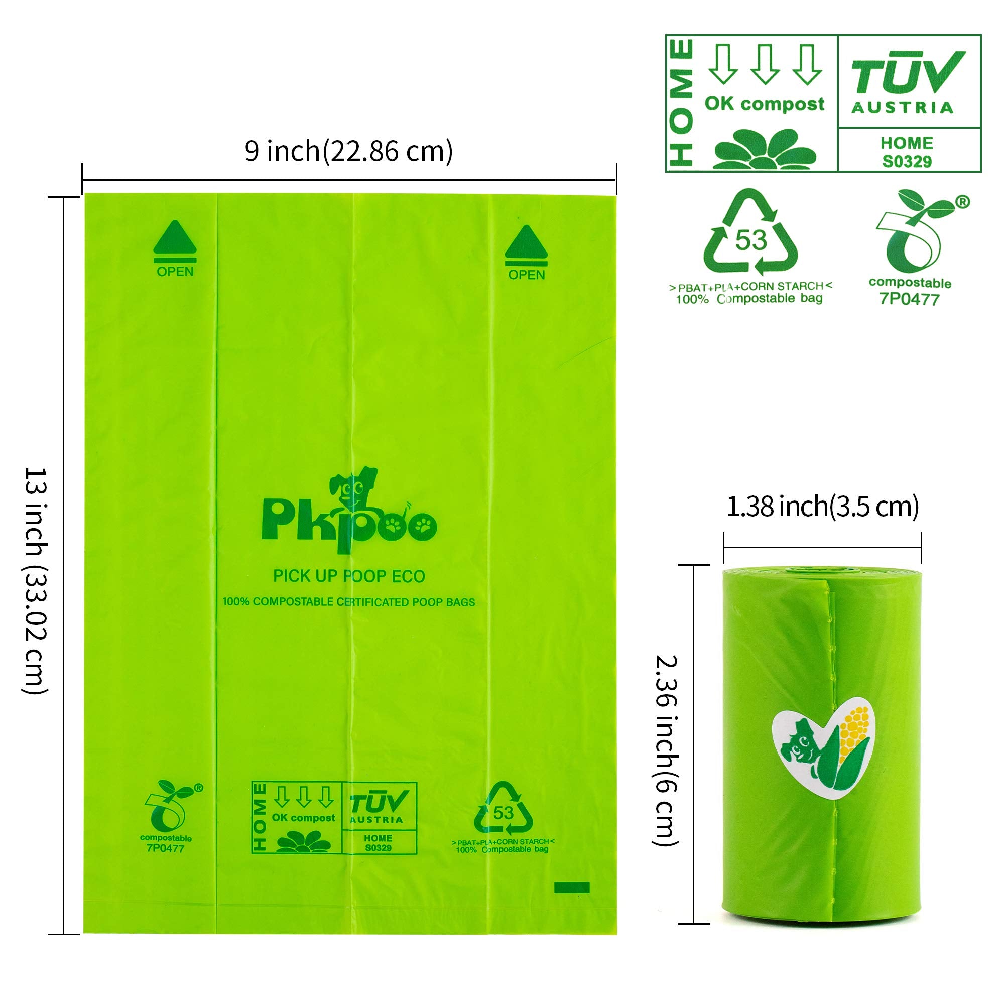 Pkpoo-tamano-13x9-pulgadas: tamaño versátil para desechos del hogar.