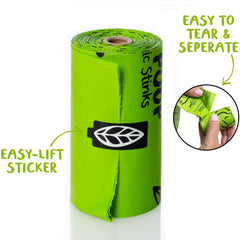 PLANET POOP rollos de recambio, bolsa resistente para uso diario.