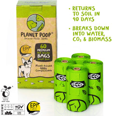 PLANET POOP bolsas sin fragancia para excrementos, uso diario seguro