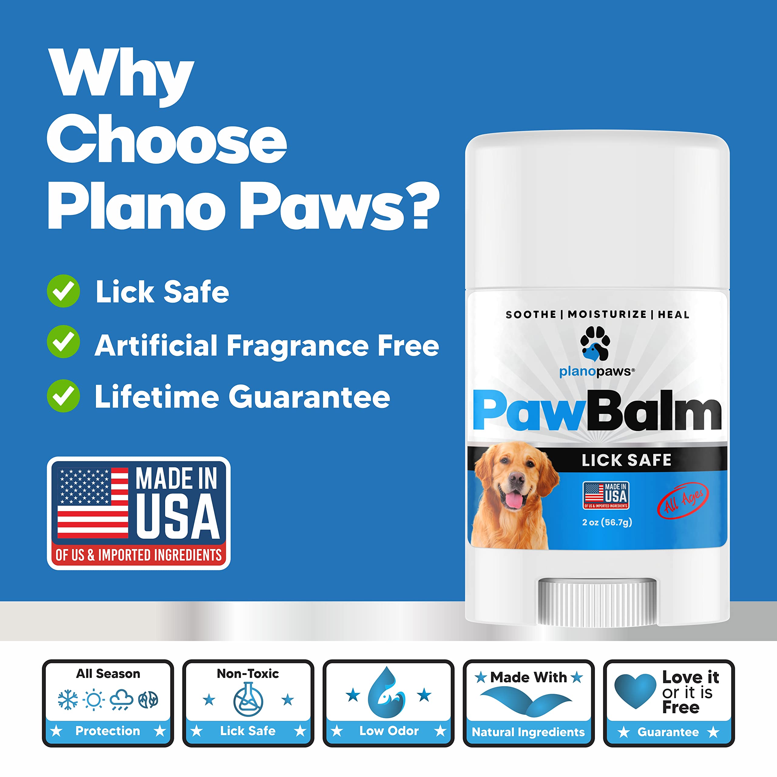 Planopaws ingredientes-naturales: cuidado seguro con aceites y mantecas nutritivas.