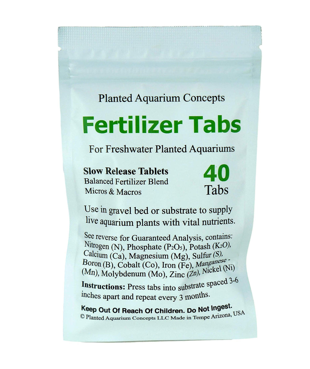 Tabletas de nutrientes en sustrato para acuario de Planted Aquarium Concepts, resultados visibles.