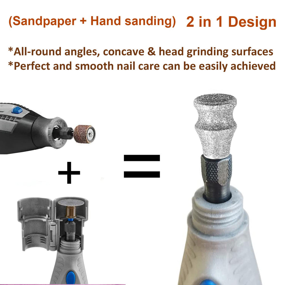 PLATGO mango ergonómico, manejo cómodo durante el lijado de uñas.