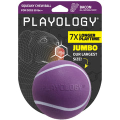 Bola Playology con chirrido jumbo para perros grandes, ideal para juegos prolongados.