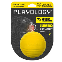 Playology bola doble capa jumbo, duradera para masticadores grandes