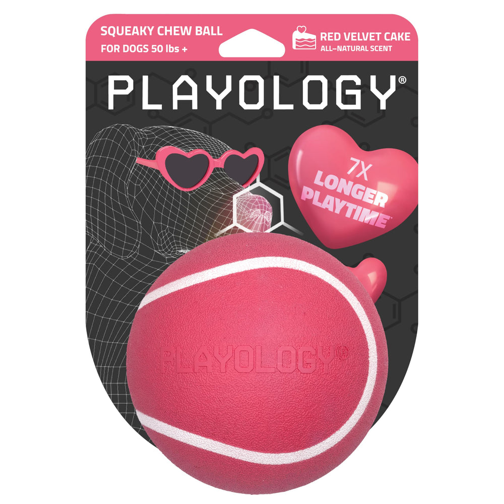 Playology bola masticable con chirrido para juego activo y estimulación sensorial.