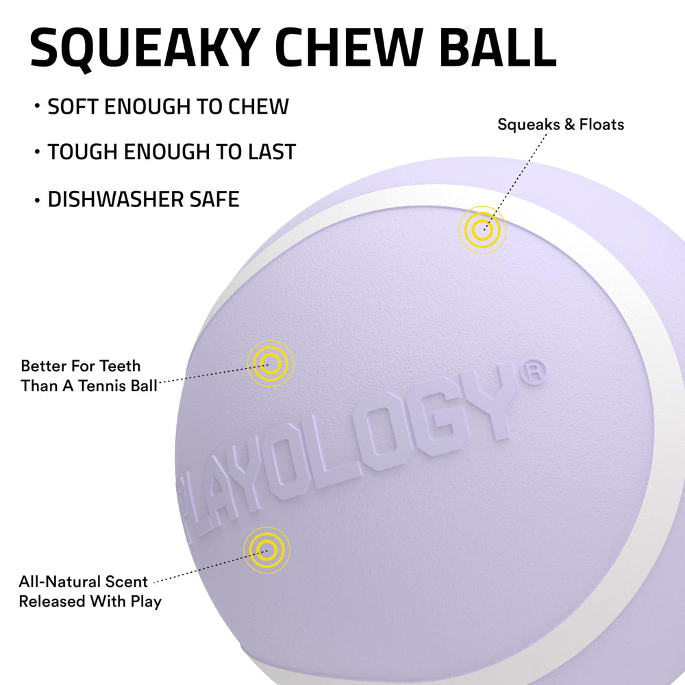 Bola de Playology para perros grandes, apta para juego en casa o exteriores.