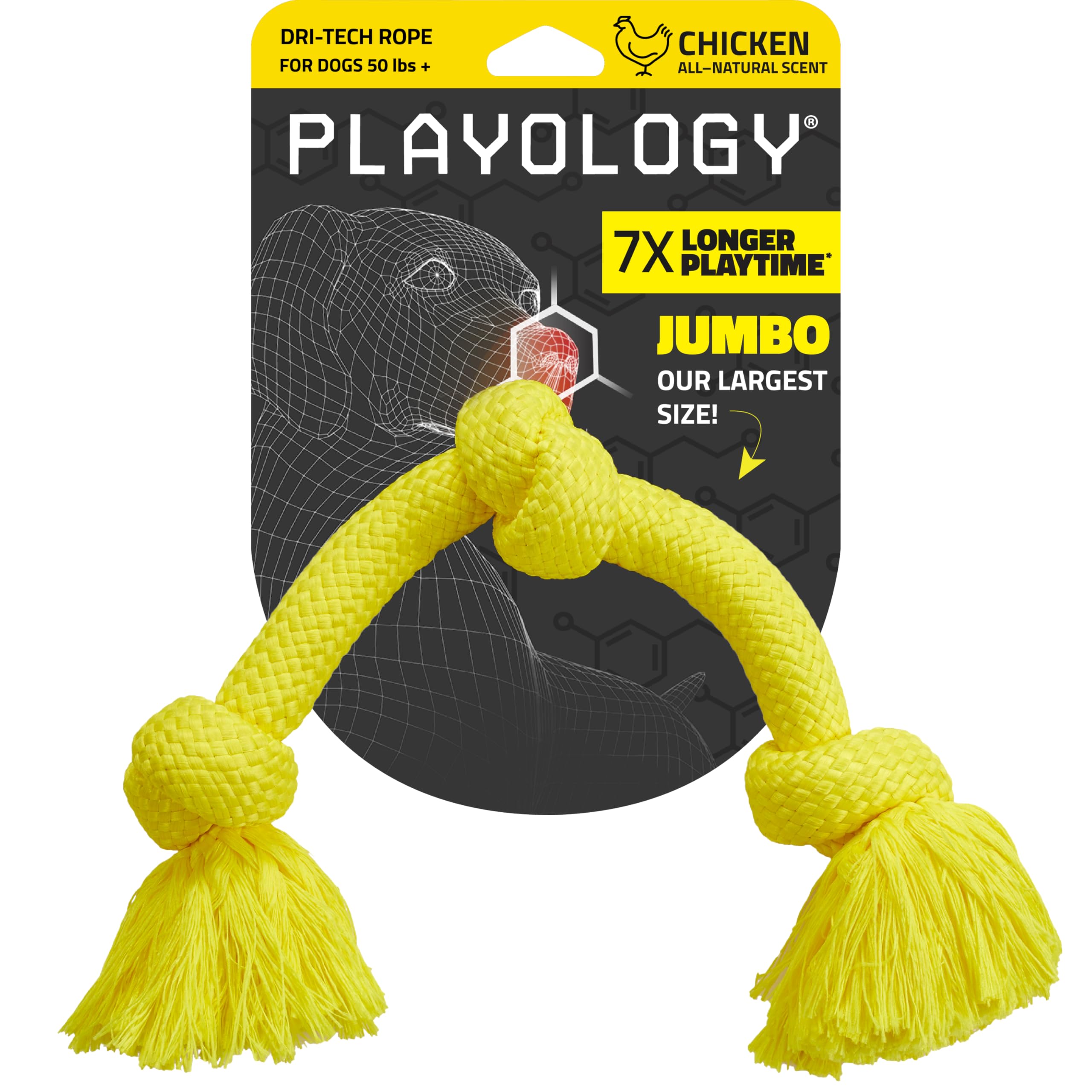 Playology cuerda-juguete-perro: resistente y estimula el juego gracias al aroma.