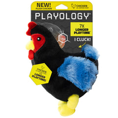 Playology Juguete gallina peluche con olor a pollo para perros, ideal para juego suave.