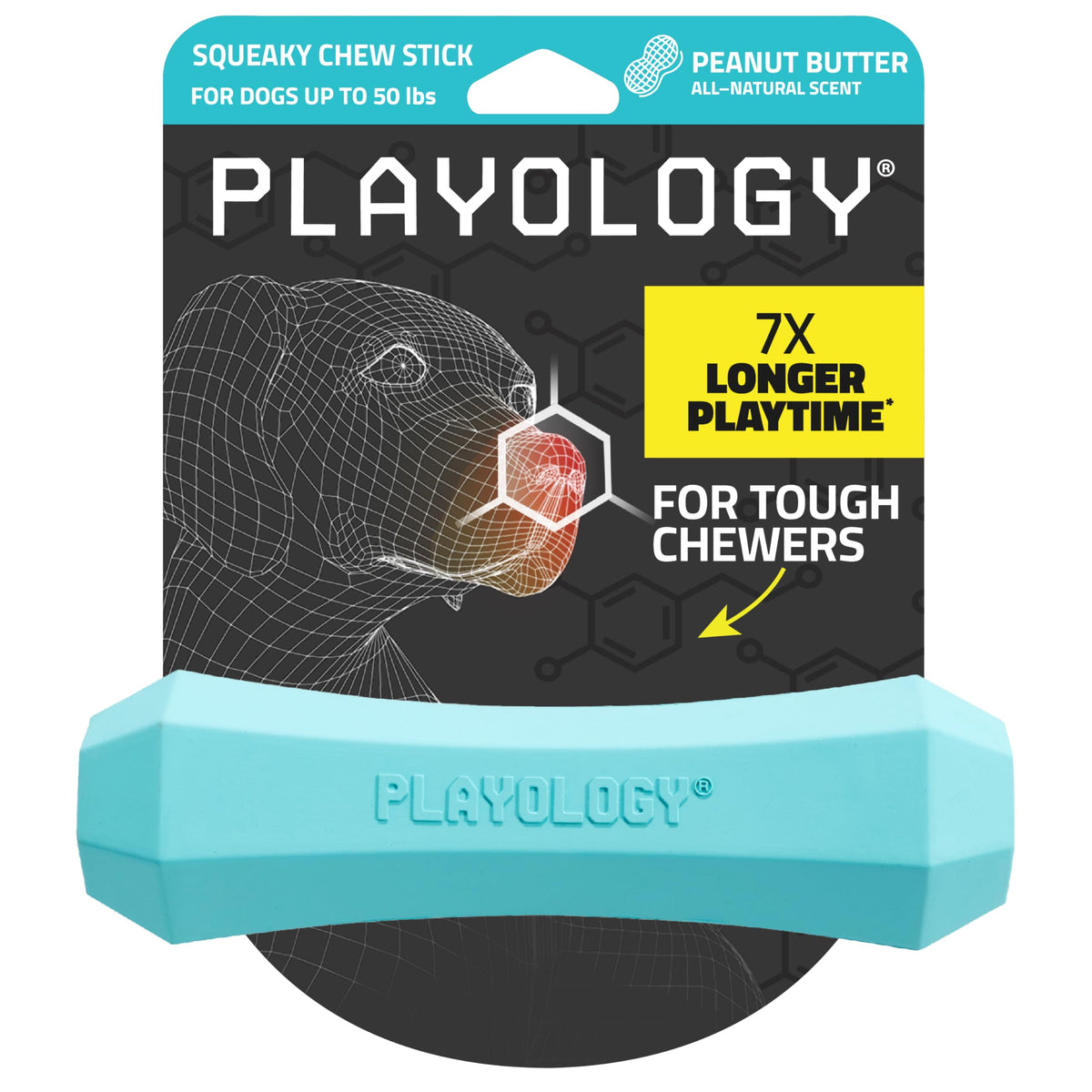 Playology palito masticable con chirrido exterior, ideal para juegos interactivos en casa