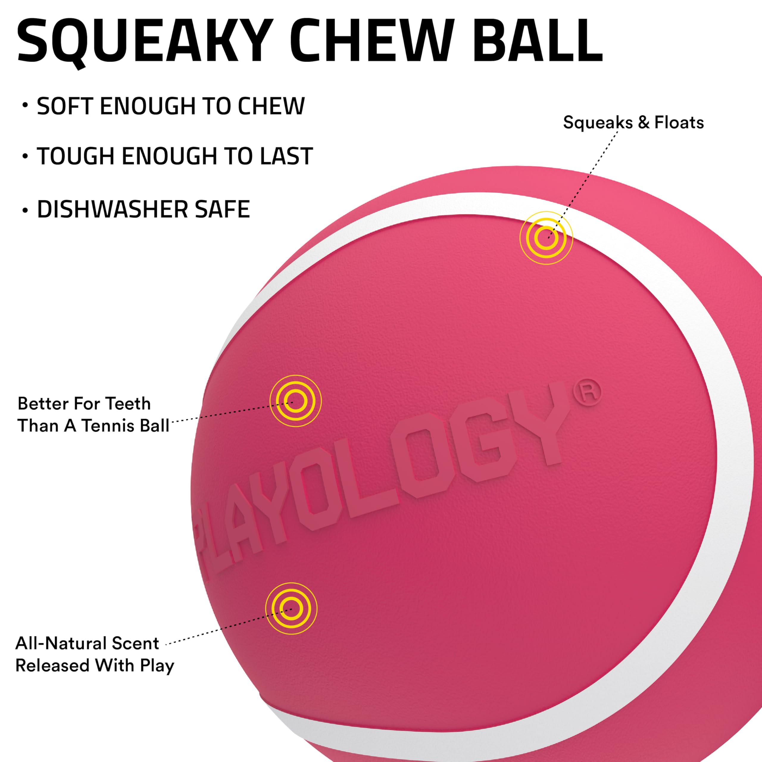 Playology Pelota masticable aroma-edicion-limitada: estimula el olfato durante el juego.