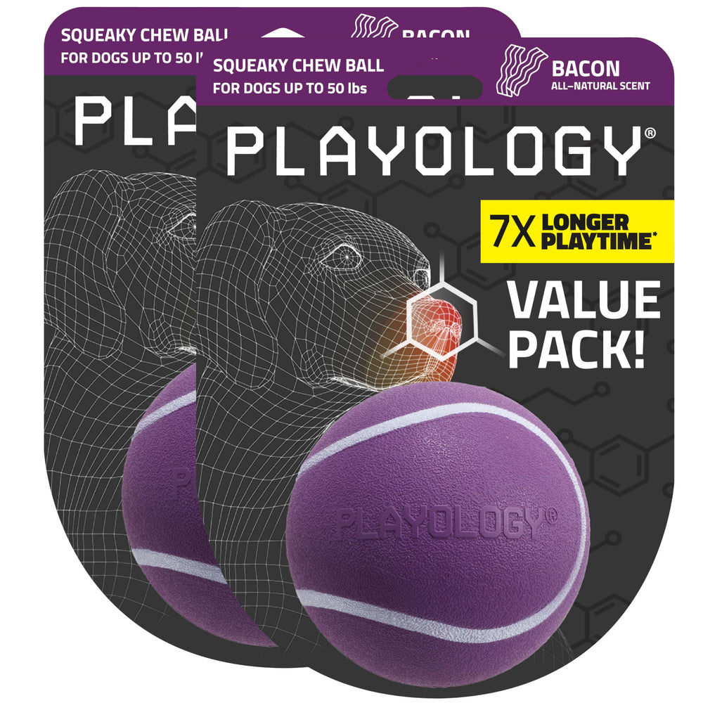 Pelota chirrido Playology para perros, estimula el juego y llama su atención.