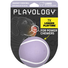 Playology Pelota masticable con chirrido para juego interactivo y mordisqueo seguro.