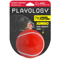 Playology Pelota masticable con chillido para perros grandes
