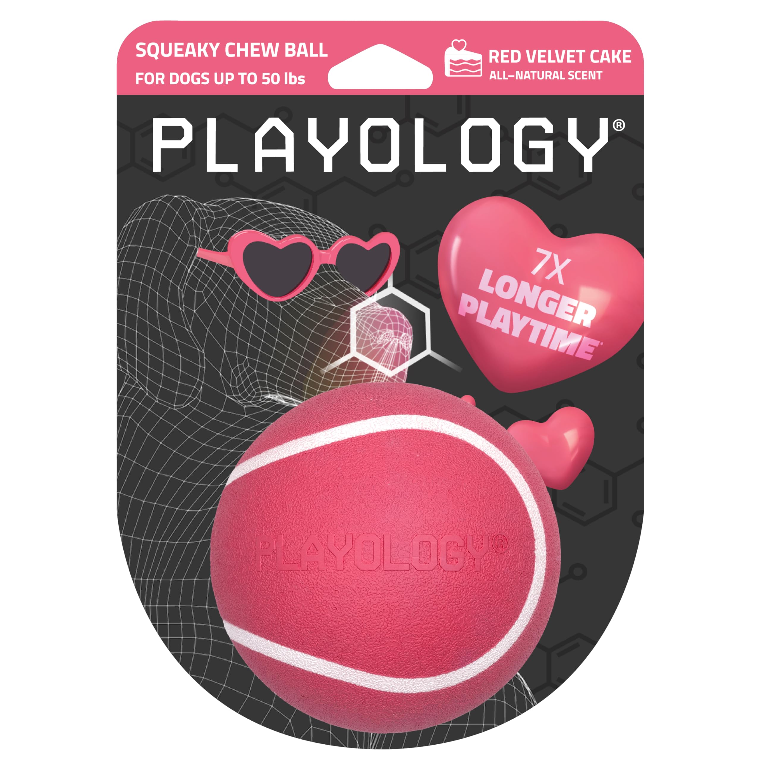 Playology pelota chirriante edición Red Velvet para juego activo y divertido.