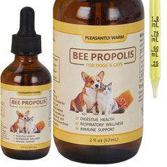 Pleasantly Warm Propolis para perros y gatos, suplemento líquido para cuidado oral.