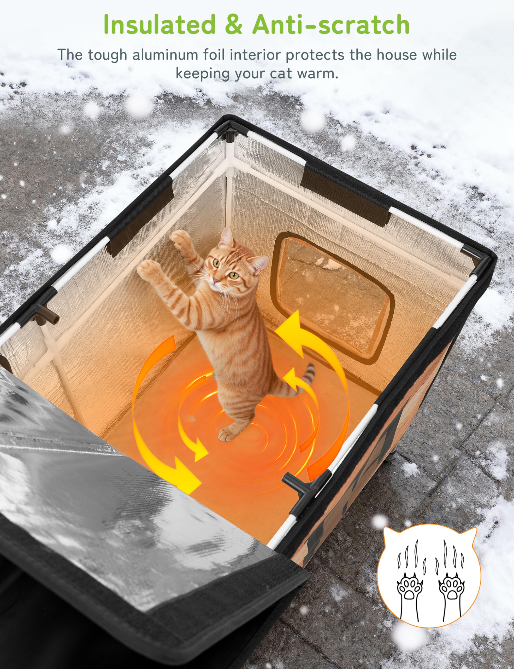 PLEKER acceso-dual-seguro: dos salidas para libertad y seguridad del felino.