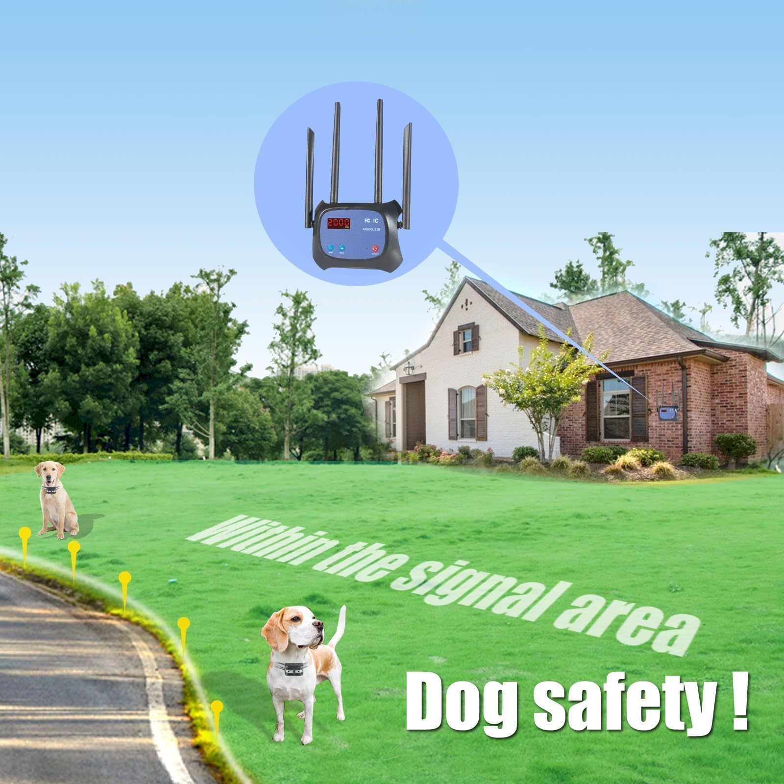 Ajuste de collar 8-28 pulgadas para perros grandes y pequeños.