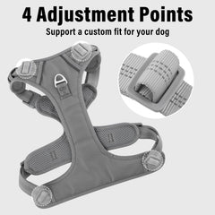 Arnés con asa trasera de Plutus Pet para control adicional.