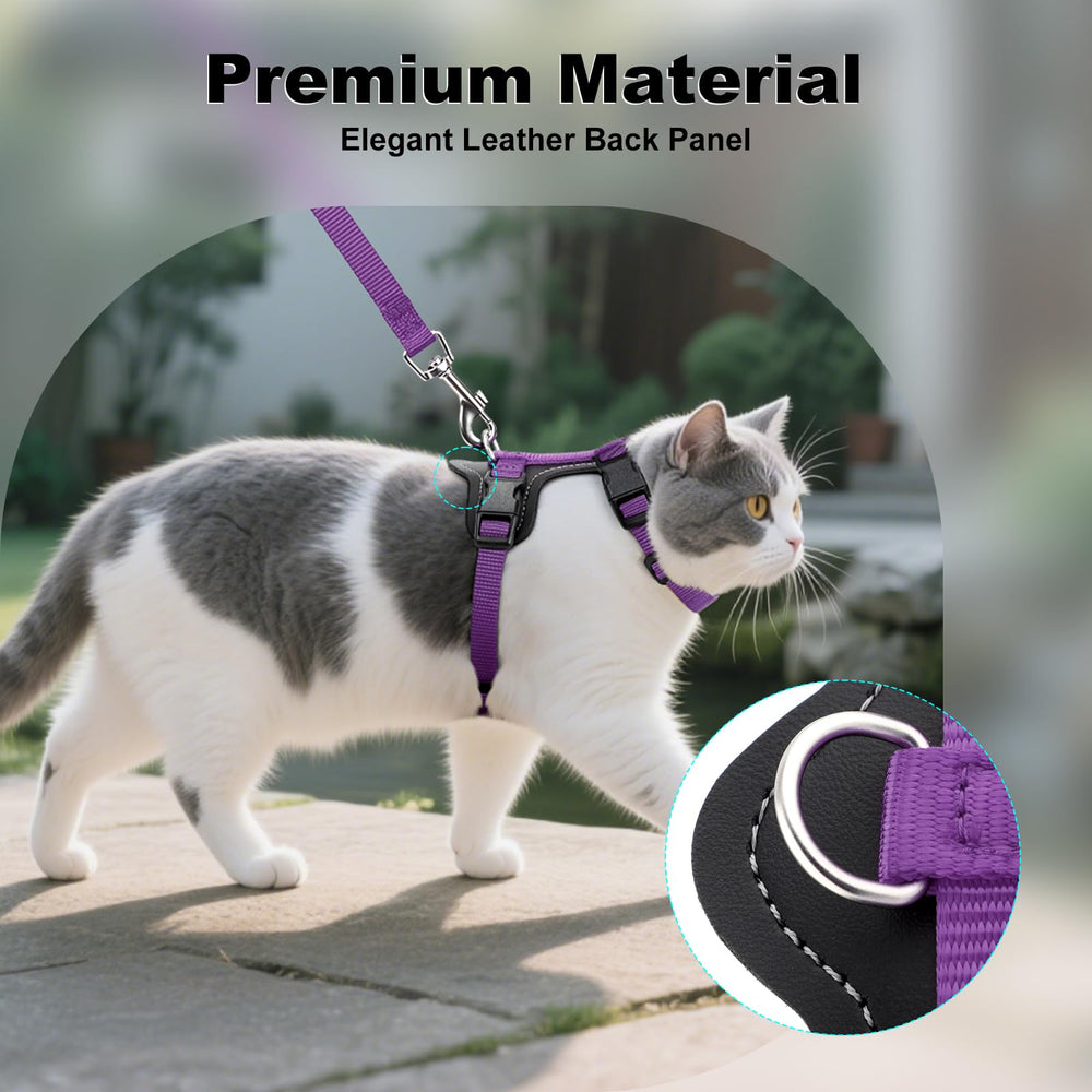 Arnés Plutus Pet - arnes-gato-detalle-cuero, estilo y durabilidad para uso diario.