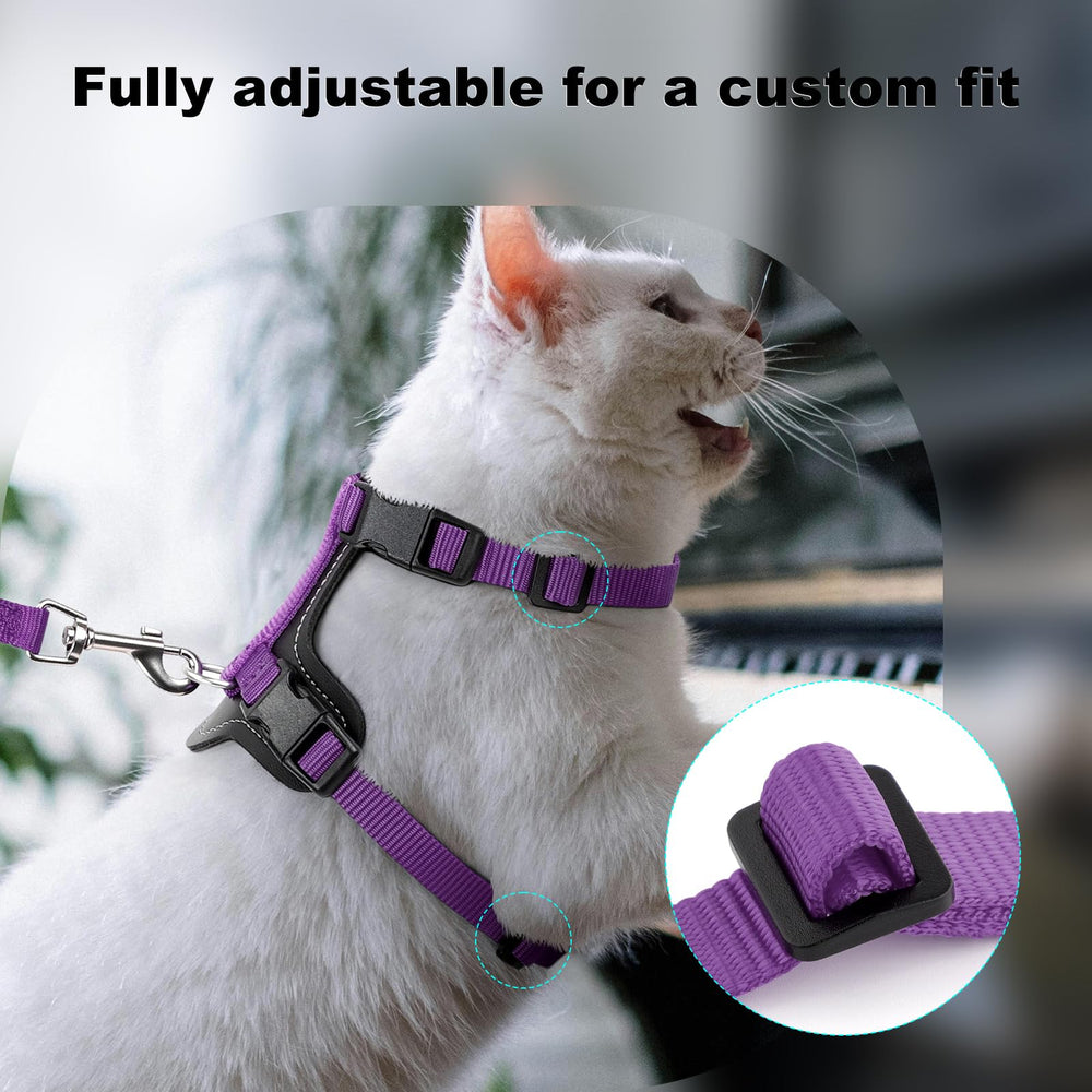 Arnés Plutus Pet - arnes-gato-ligero-nylon, suave y cómodo para caminatas.