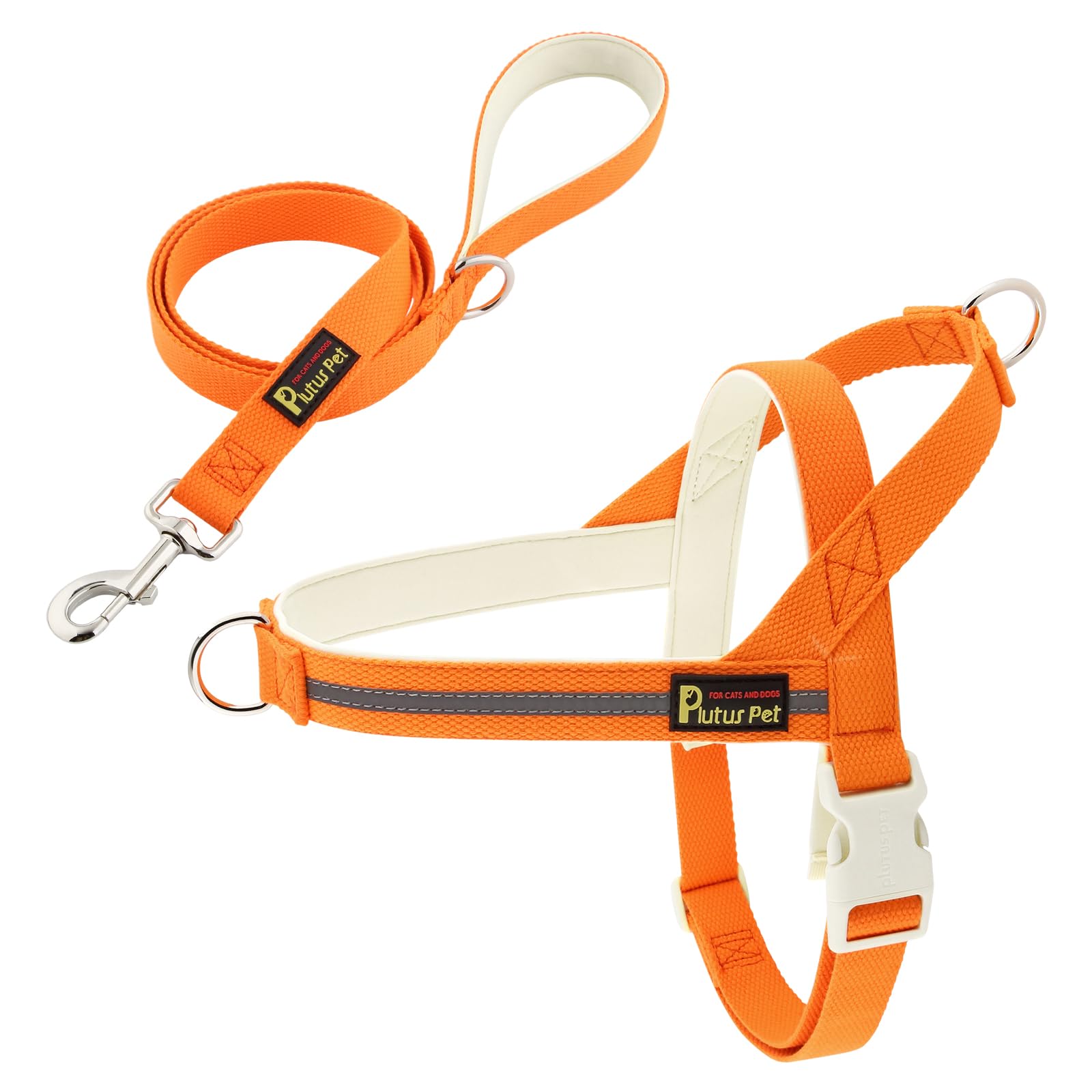 Arnés Plutus Pet con diseño no tirones frontal y anillo D para entrenamiento.