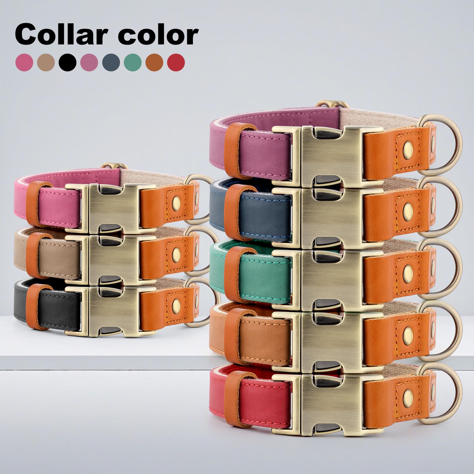 PLUTUS PET collar marrón ceniza para perros de varios tamaños