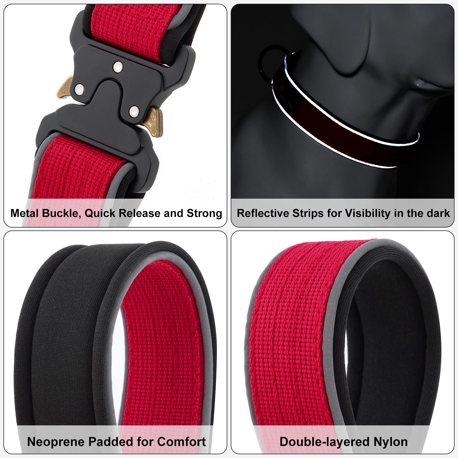 Nylon de doble capa que ofrece durabilidad para perros activos.