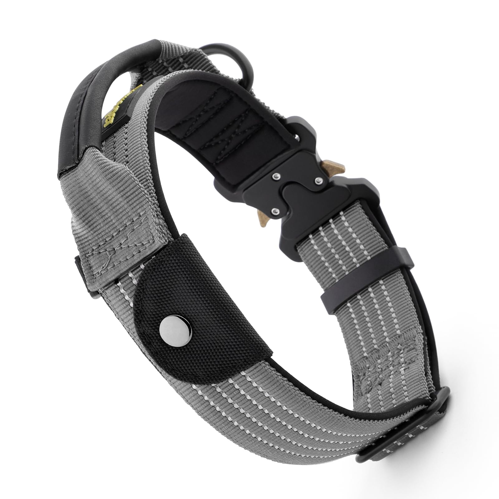 Plutus Pet collar táctico con localizador Apple: bolsillo discreto para localizar rápidamente a tu perro.