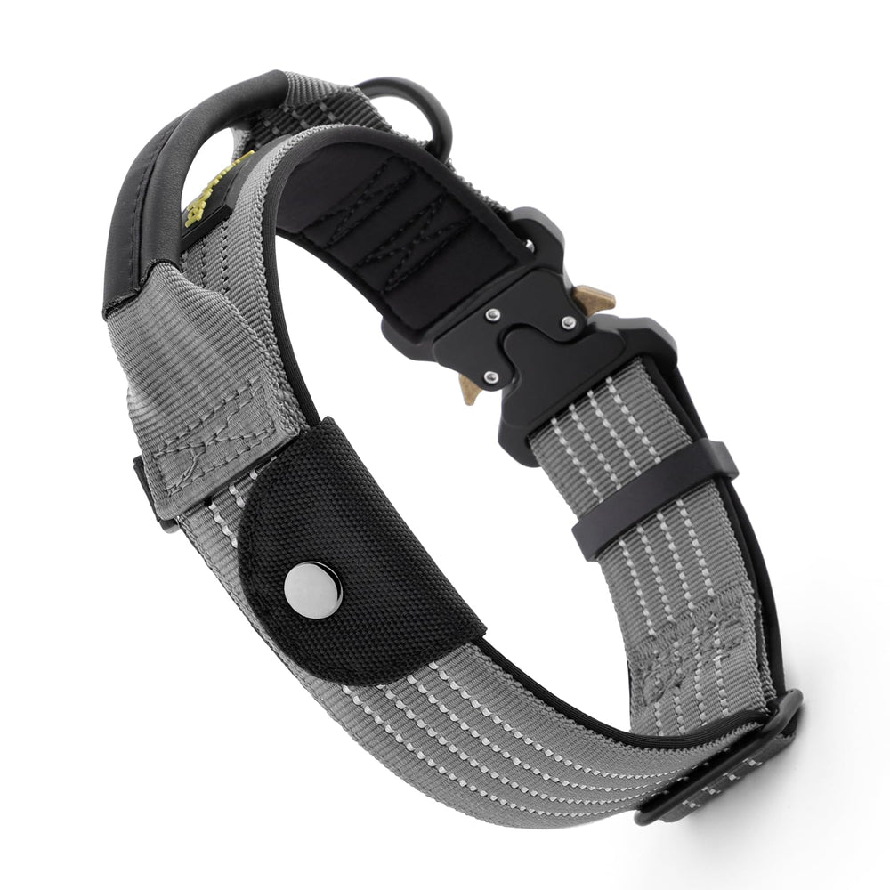 Plutus Pet collar táctico con localizador Apple: bolsillo discreto para localizar rápidamente a tu perro.