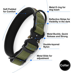 PLUTUS PET collar con cierre rápido de metal para ajuste seguro y práctico.