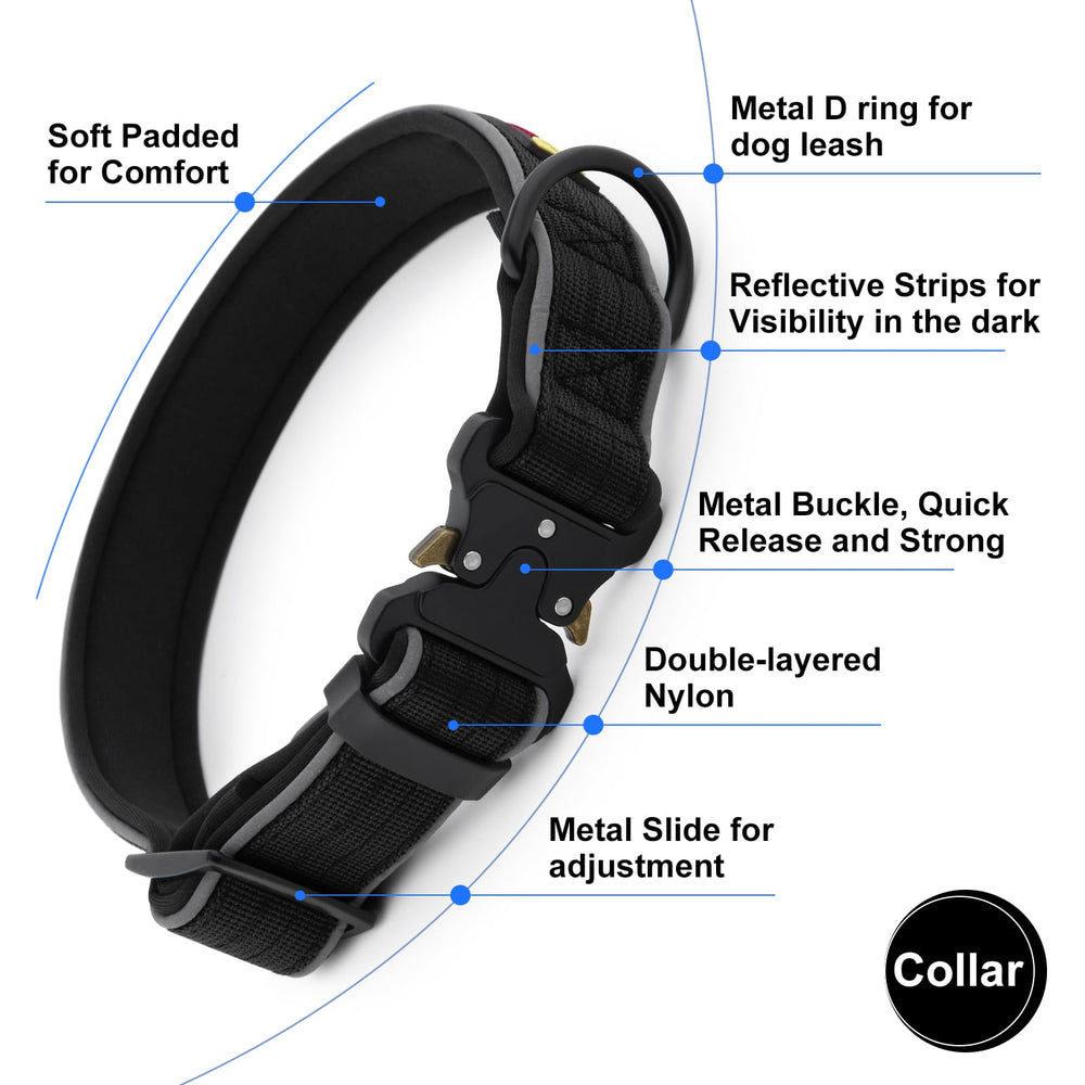 Cierre de liberación rápida de metal en PLUTUS PET collar, ajuste seguro.