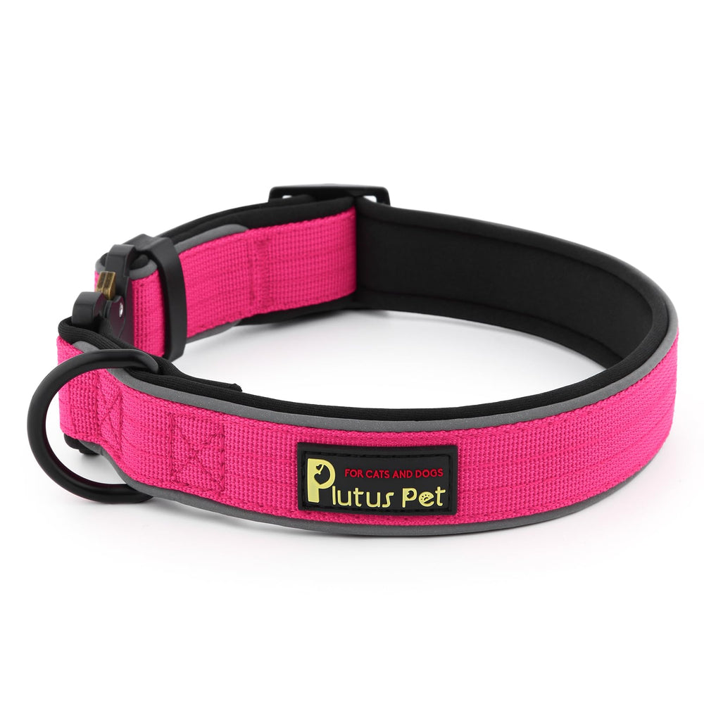 Collar táctico Plutus Pet con reflectante para paseos nocturnos seguros