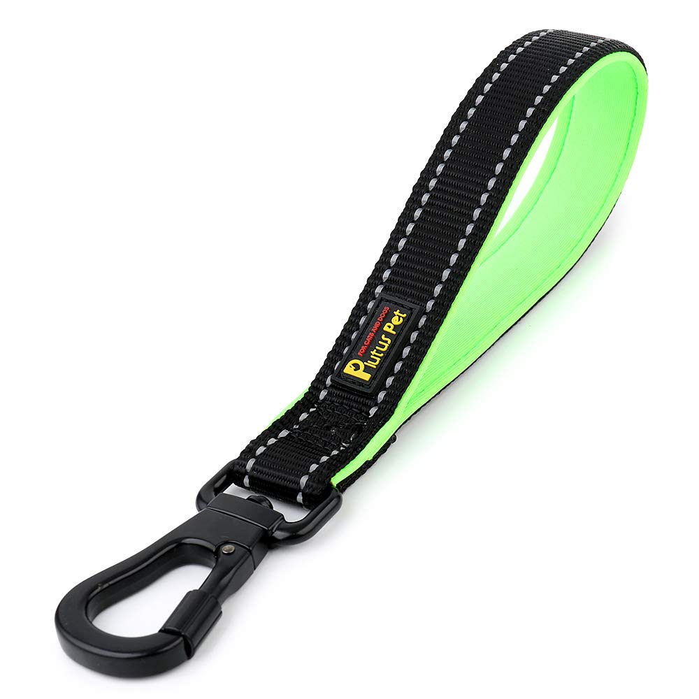 PLUTUS PET correa corta con mosquetón bloqueable para perros grandes, seguridad en paseos.