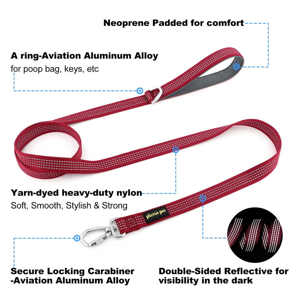 PLUTUS PET correa nylon reflectante doble, mayor visibilidad nocturna.