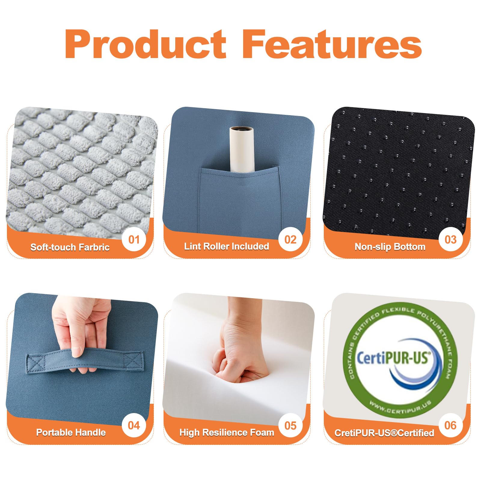 POCBLUE escalones con bolsillos laterales para accesorios.