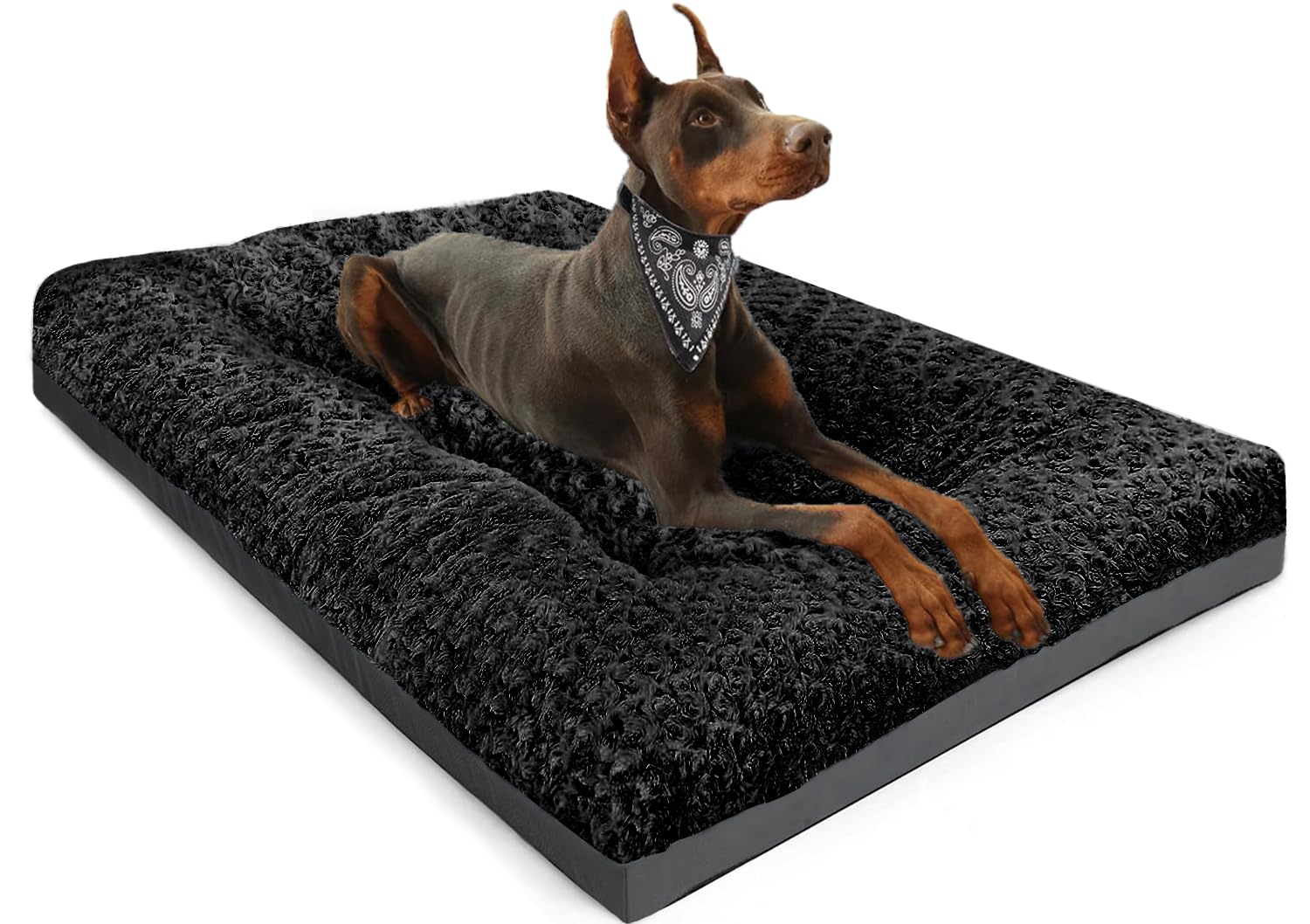 Cama POCBLUE Deluxe con superficie de terciopelo rosa suave para mayor comodidad.