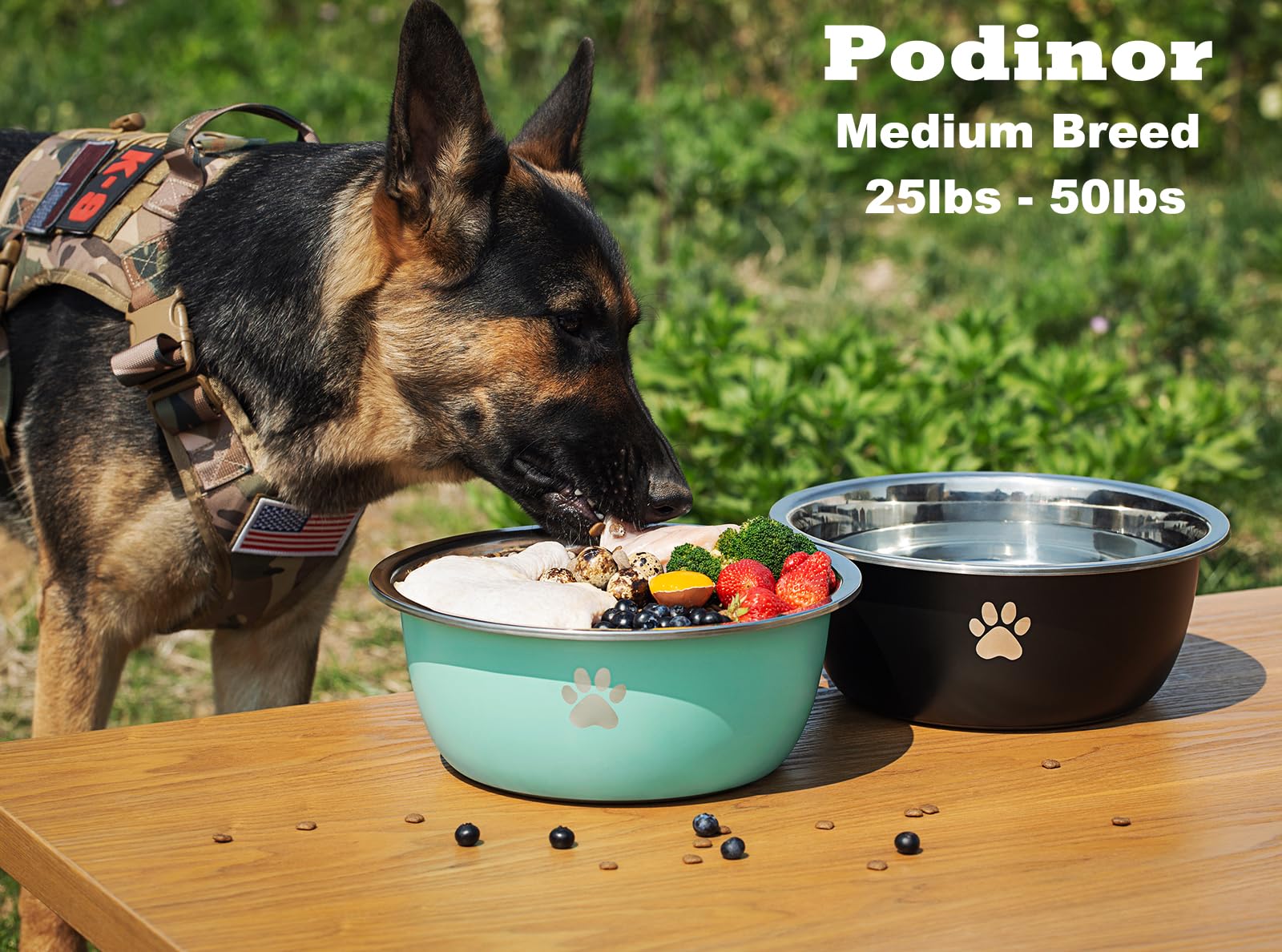 Podinor tazón grande inoxidable 96oz: duradero y fácil de limpiar para uso diario.