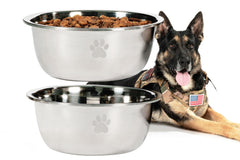 Podinor tazón grande doble pack: ideal para alimentar o hidratar perros medianos y grandes.