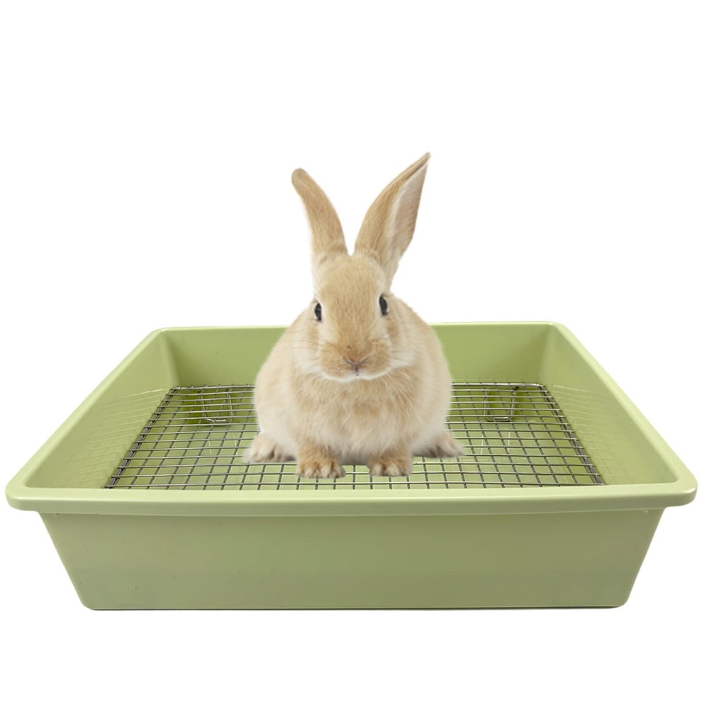 PODOO caja higiénica para conejo grande, diseño espacioso para desechos.