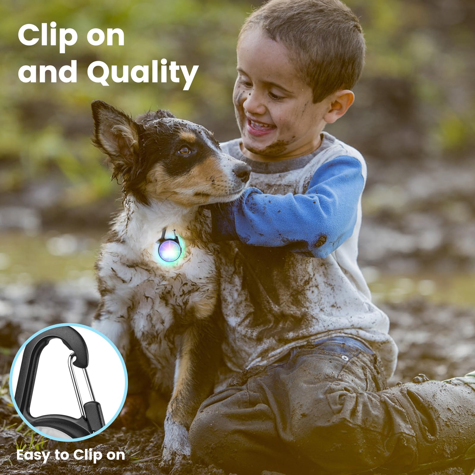 POEEY luz perruna, accesorio práctico para bolsos y salidas nocturnas.