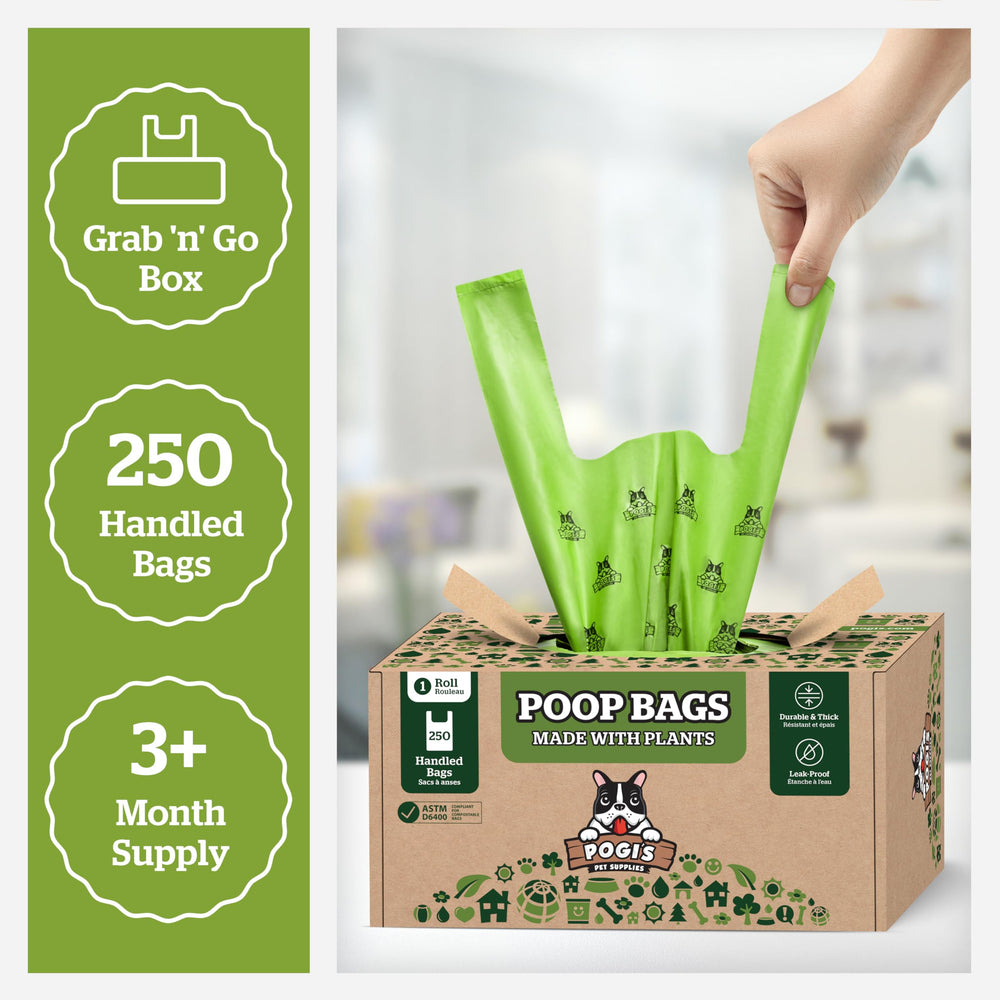 Pogi's bolsas resistentes a fugas para una limpieza rápida y segura.