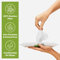 Pogi’s Dog Wipes con Aloe Vera y Vitamina E para hidratación suave de piel y pelo.
