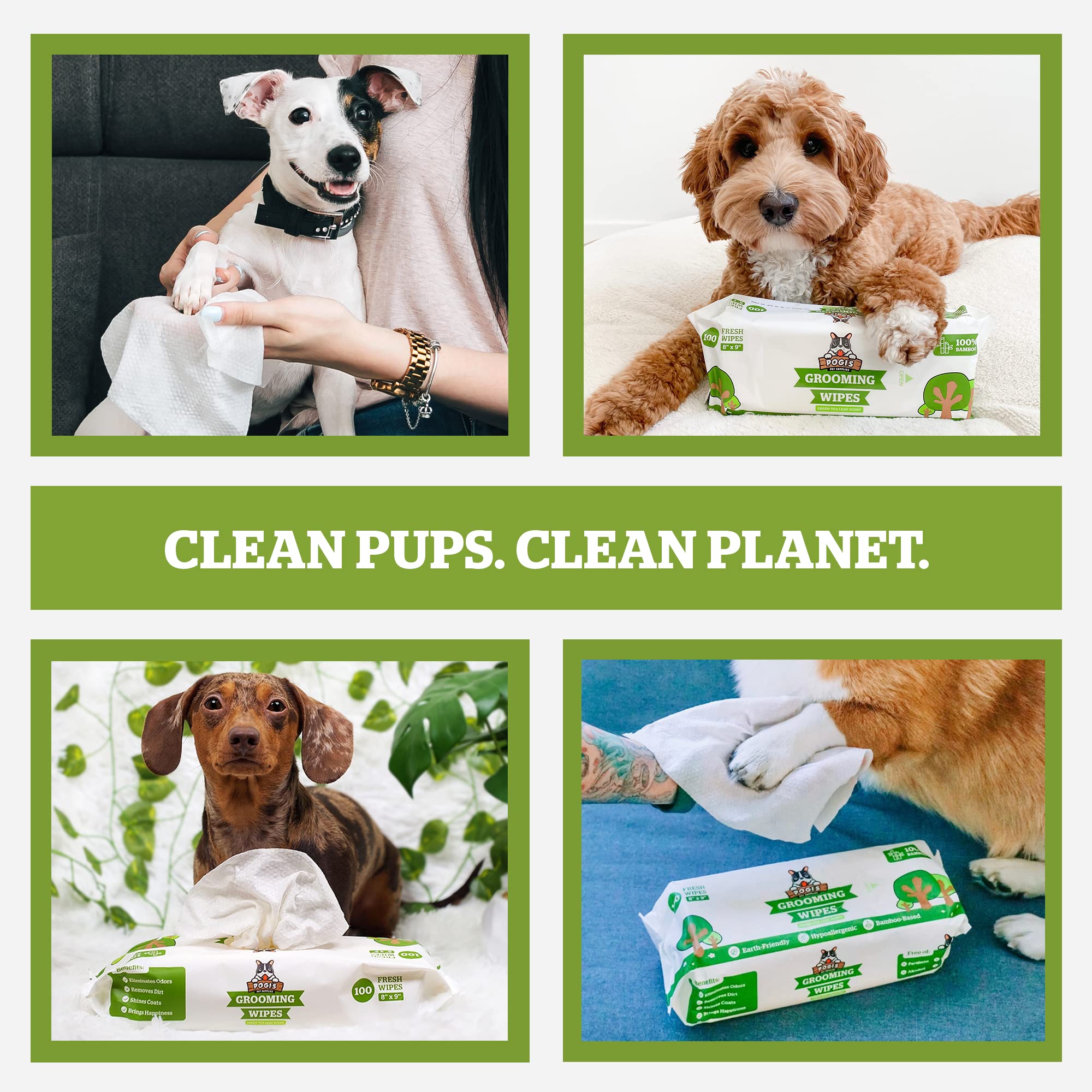Pogi’s toallitas para perros: paquete de 400 unidades para cuidado continuo.
