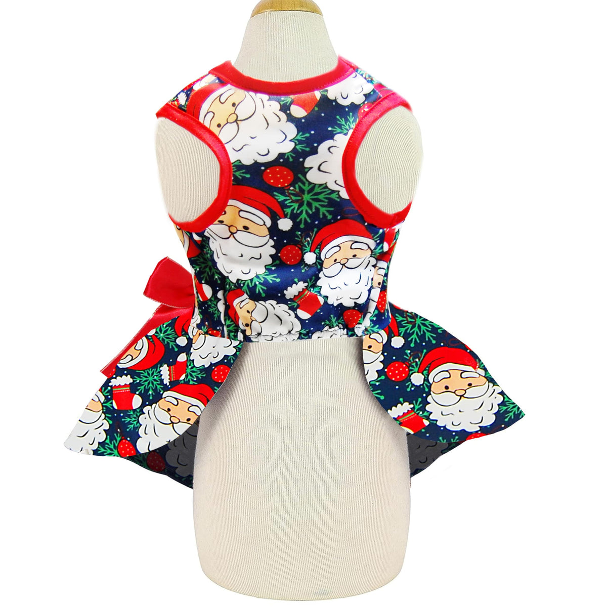 Pohshido vestido navidad perrito estampado nieves ideal para eventos navideños.