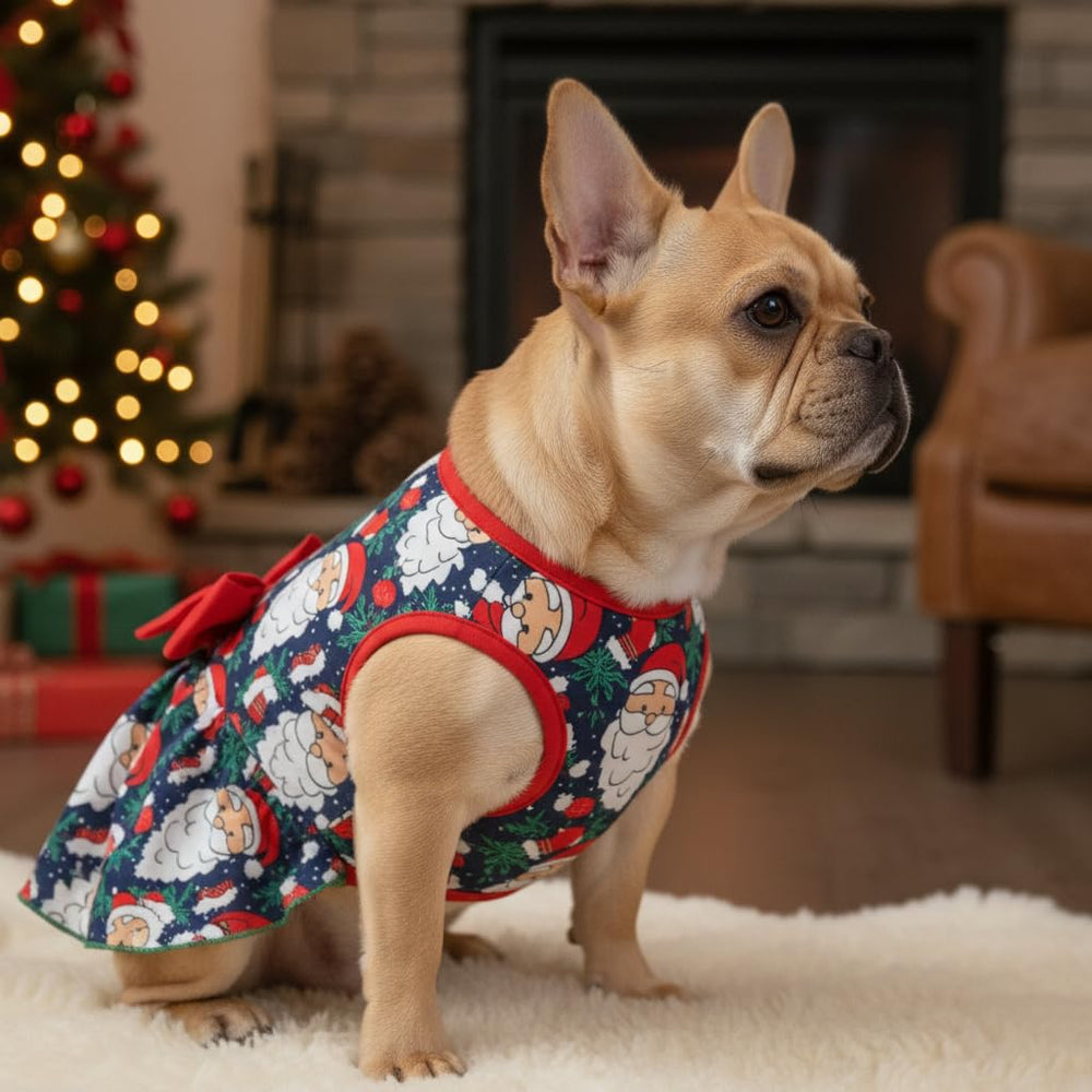 Pohshido vestido navidad perrito talla pequeña ideal para áreas reducidas.