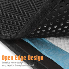 Alfombra Polarduck con velcro, apertura tipo libro para limpieza profunda.
